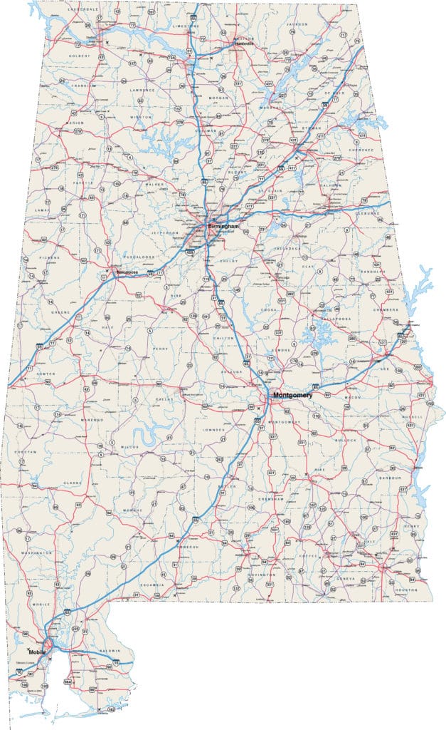 Alabama Joinable Map | Digital Vector | Creative Force