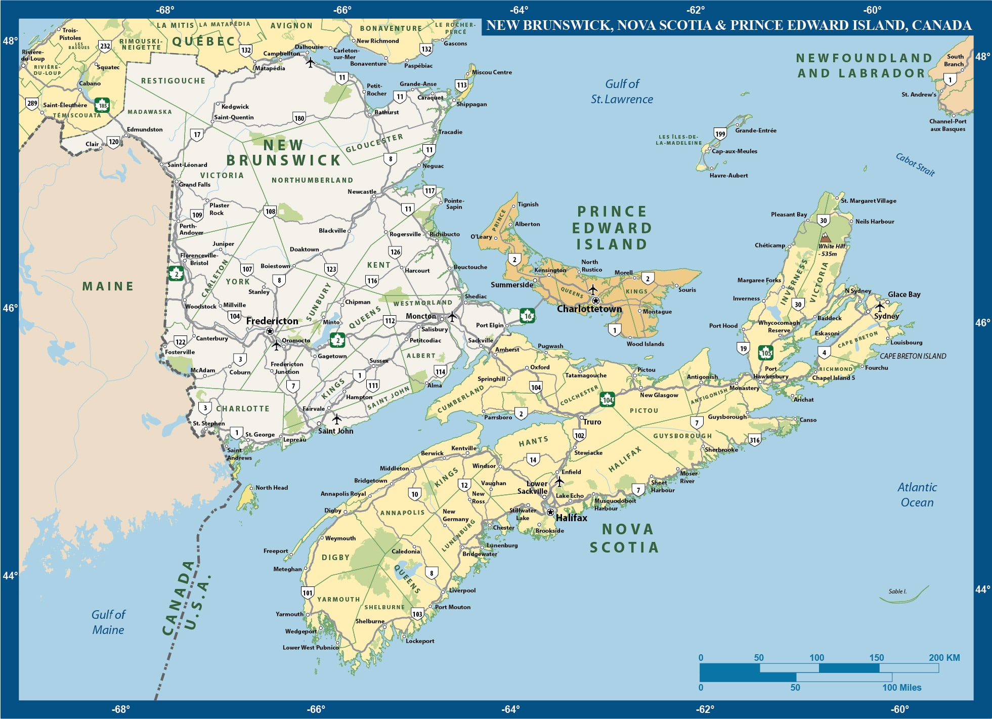 Atlantic Provinces Map | Digital| Creative Force