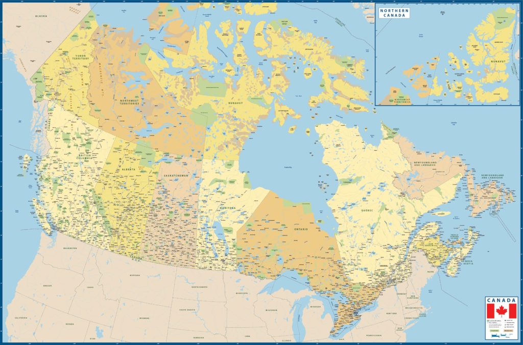 Canadian Counties Map