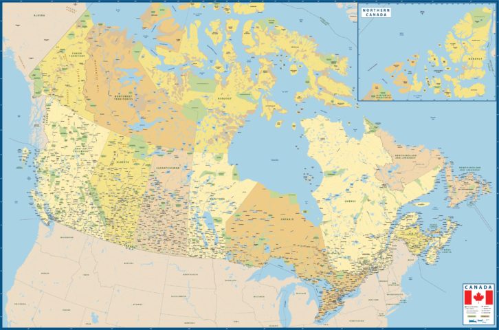 Canada Counties & Districts Map| Digital | Creative Force