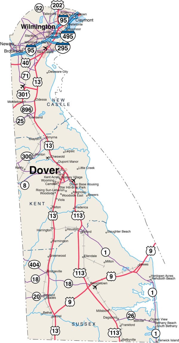 Delaware Map | Digital Vector | Creative Force