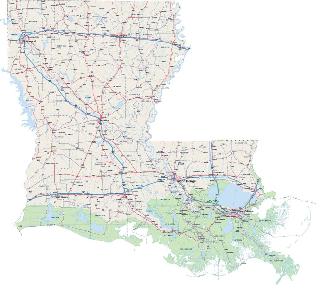 Louisiana Map | Digital Vector | Creative Force