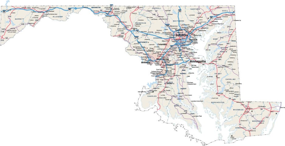 Baltimore Downtown Map | Digital Vector | Creative Force