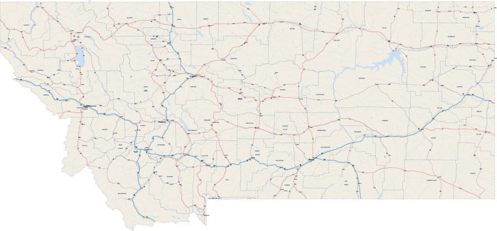 Montana Map | Digital Vector | Creative Force