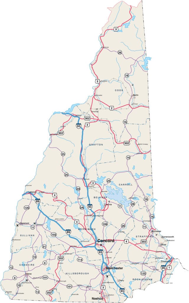 New Hampshire Map | Digital Vector | Creative Force