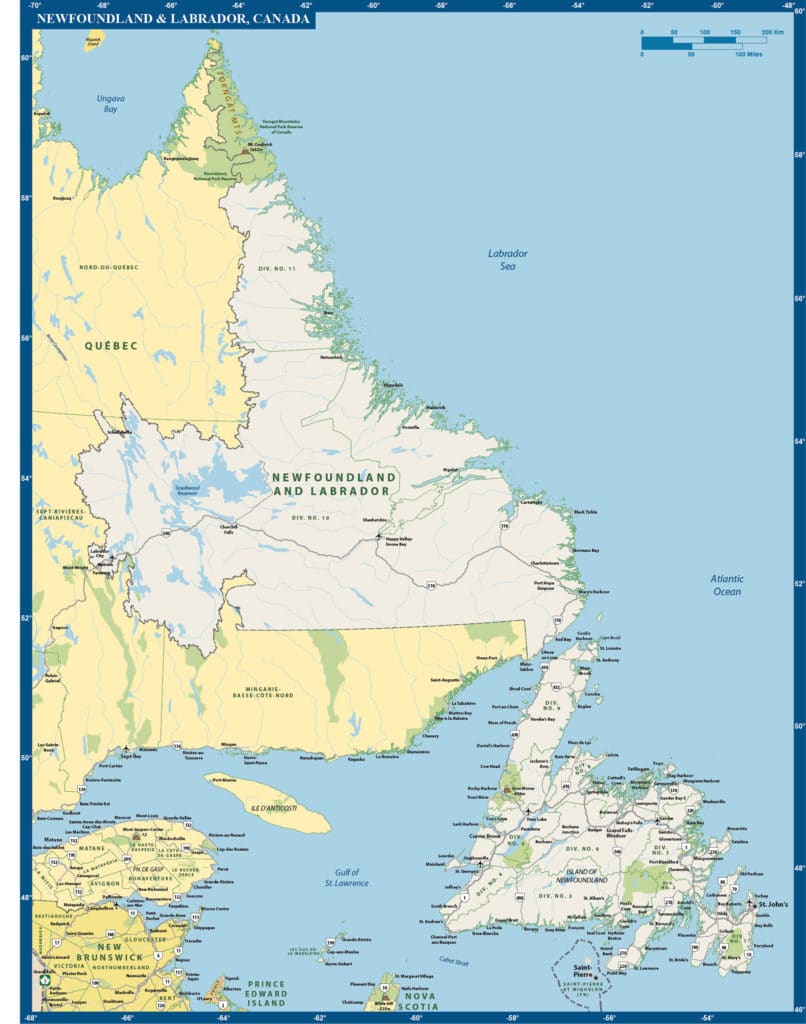 Newfoundland Province Map | Digital| Creative Force