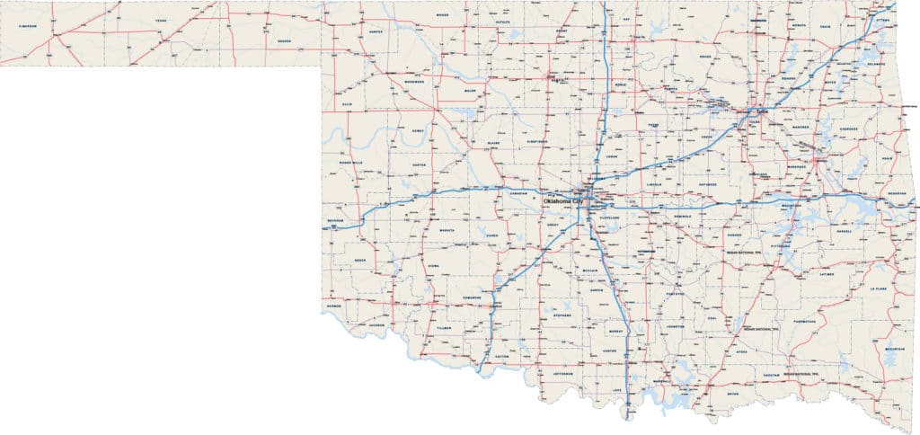 Oklahoma Map | Digital Vector | Creative Force