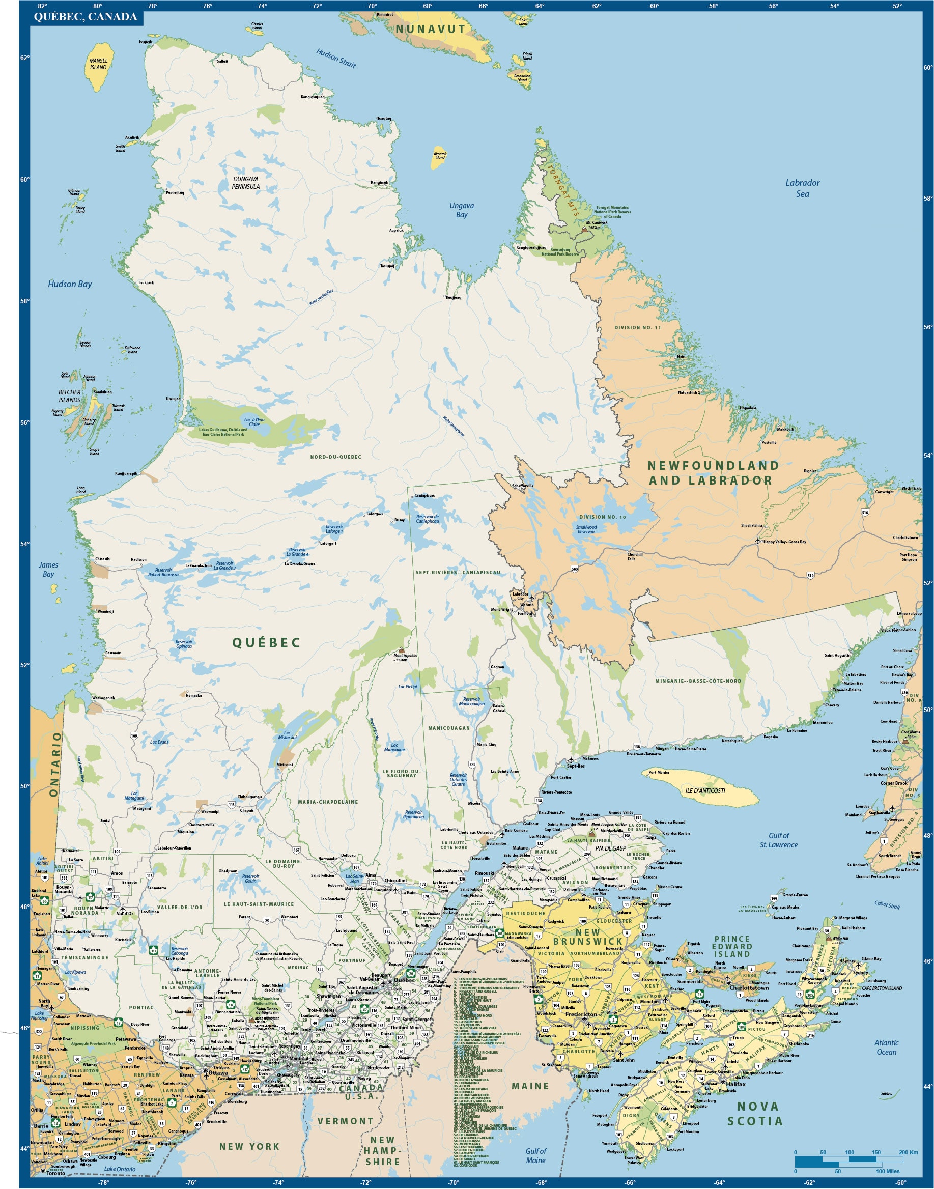 Quebec Province Map 1 