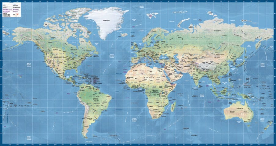 World Map Eur Miller Map | Digital | Creative Force