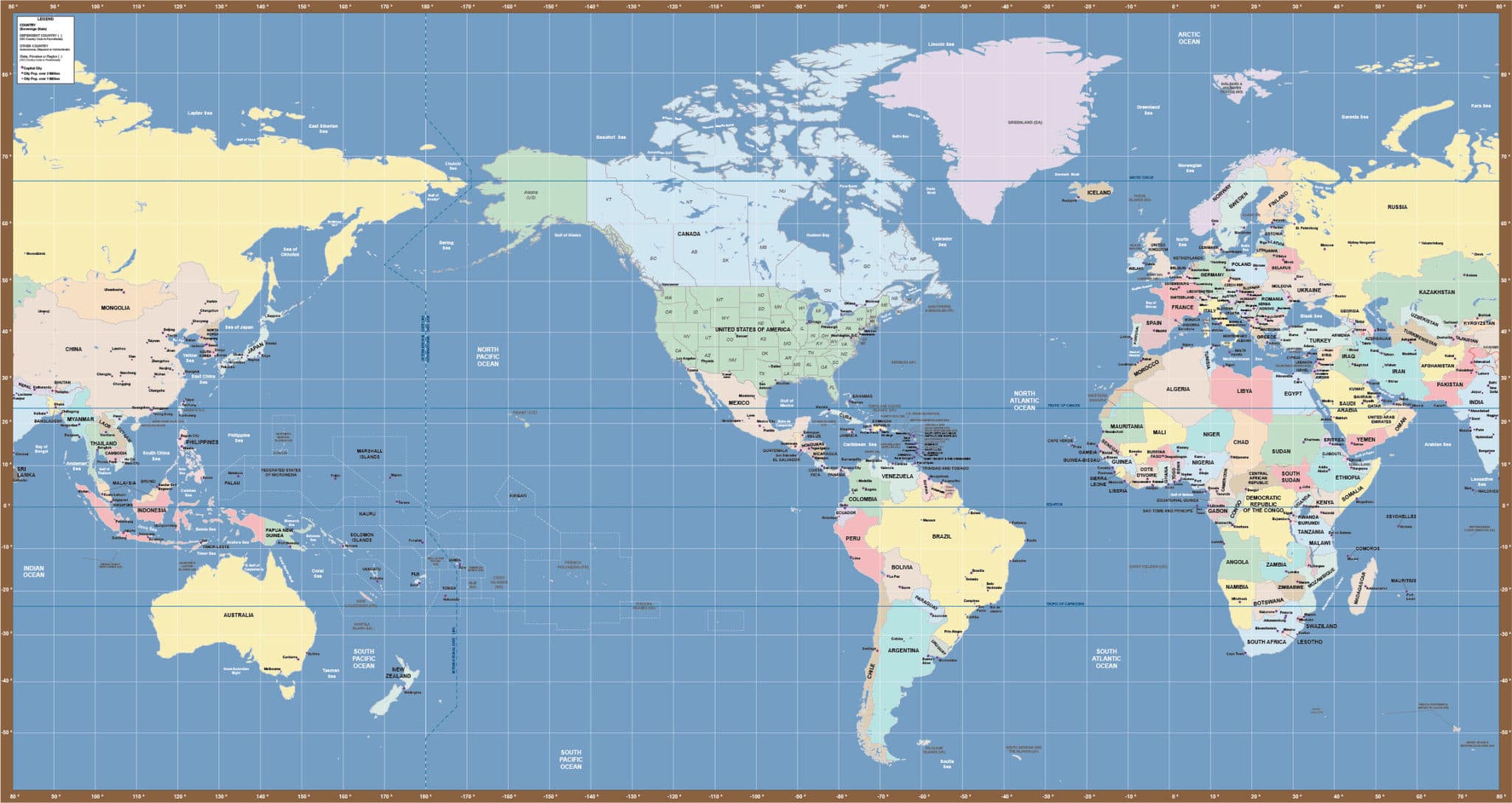 digital world map