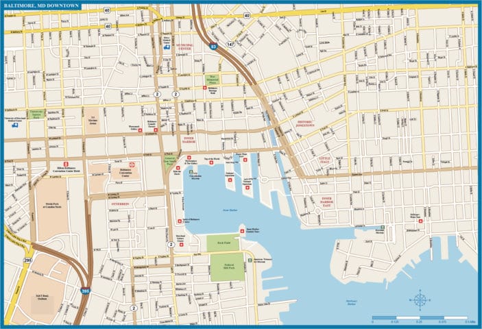 DC to Baltimore Map | Digital Vector | Creative Force