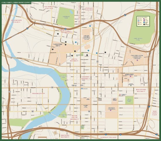 Columbus Metro Map | Digital Vector | Creative Force