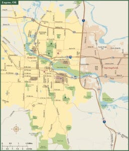 Eugene Downtown Map | Digital Vector | Creative Force