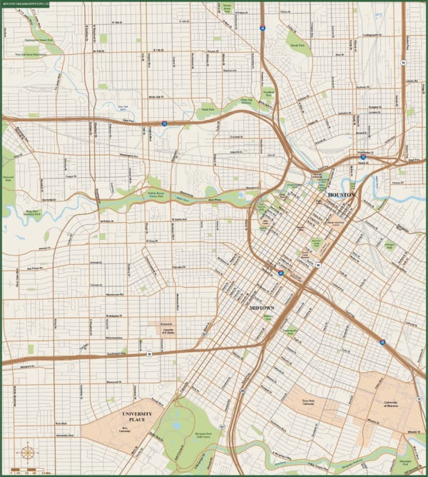 Houston Central Downtown Map 