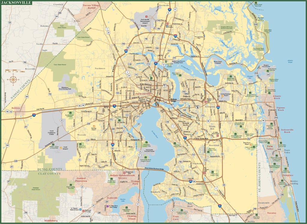 Jacksonville Metro Map 