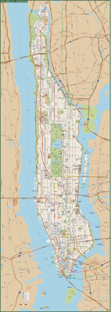 Manhattan Downtown Map | Digital Vector | Creative Force