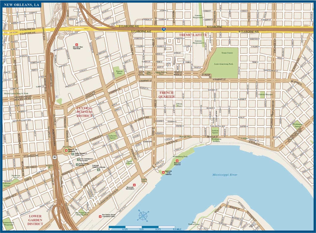 New Orleans Metro Map | Digital Vector | Creative Force