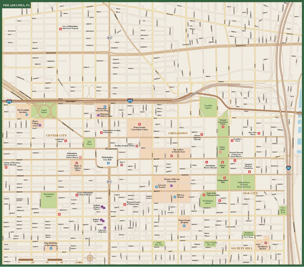 Street Map Of Downtown Philadelphia