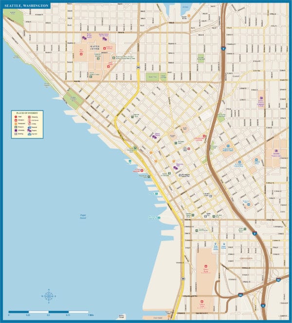 Seattle Metro Map | Digital Vector | Creative Force