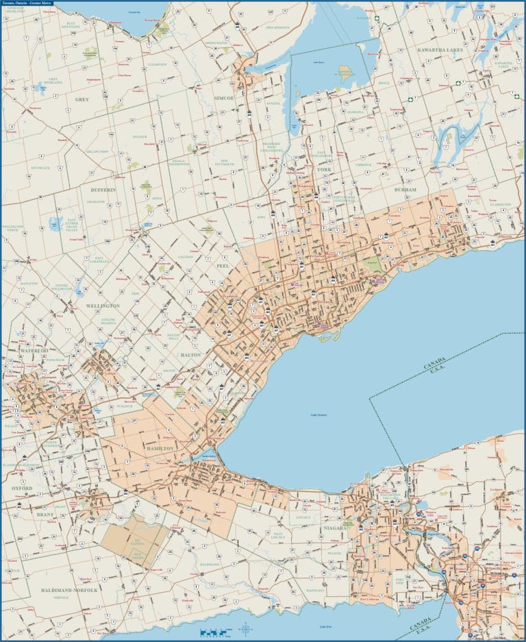 Toronto Downtown Map| Digital Vector |Creative Force