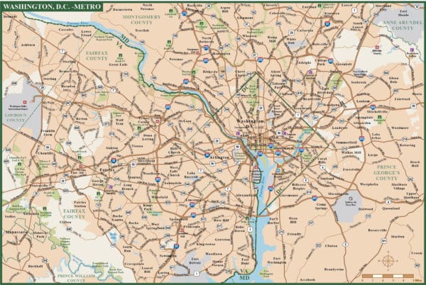 Washington DC Downtown Map | Digital| Creative Force