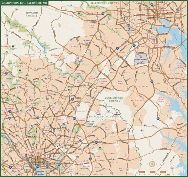 Washington DC Downtown Map | Digital| Creative Force