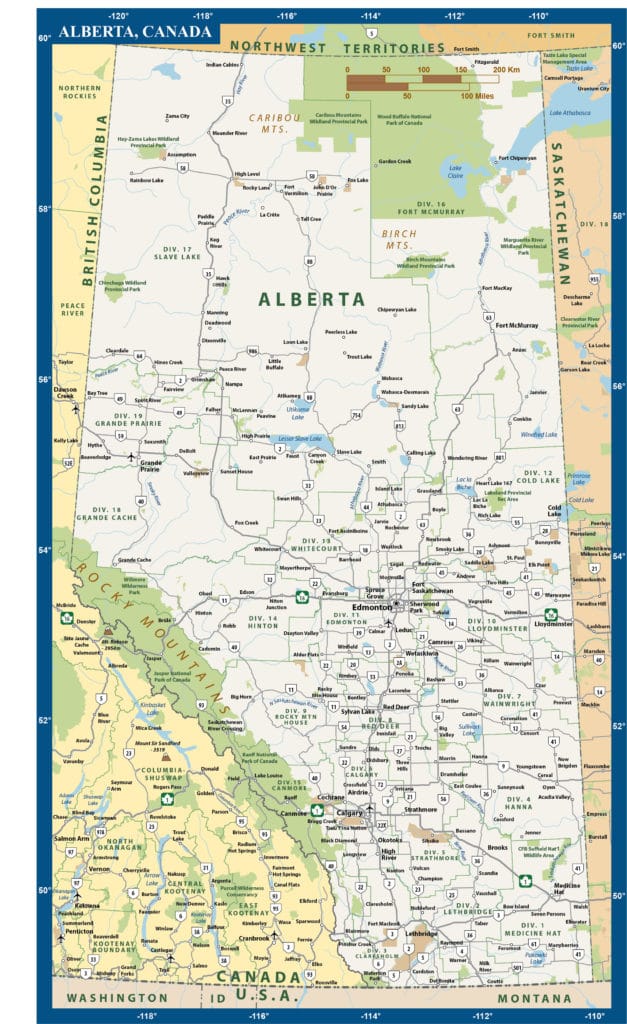 Alberta Province Map | Digital |Creative Force